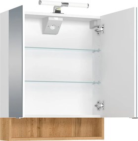 Comodo Zrkadlová skrinka závesná s LED osvetlením Bolly W 60 ZS
