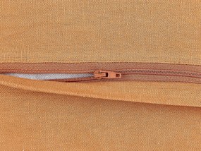 Sada 2 okrúhlych bavlnených vankúšov so strapcami ⌀ 45 cm oranžová MADIA Beliani