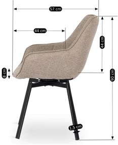 PROXIMA.store - Čalúnená stolička LUNA FARBA: béžová