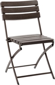 Garden Line SKLADACIA ZÁHRADNÁ STOLIČKA 55 x 46 x 81 CM HNEDÁ