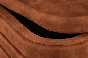Dizajnová lavica s úložným priestorom RUST VELVET 115 cm – elegantný úložný box