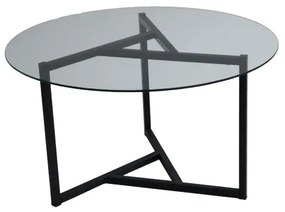 Konferenčný stolík TRIO 42x75 cm číra/čierna