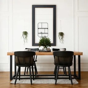 Zrkadlo v čiernom ráme 76x136 cm