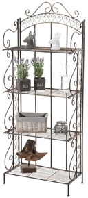 Kovová polica regál Anja - Bronzová