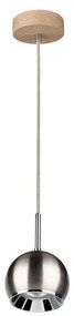 Spot-Light 5141174 - LED Luster na lanku BALL WOOD 1xGU10/5W/230V matný dub