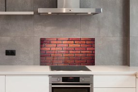 Sklenený obklad do kuchyne Tehla kamenný múr 120x60 cm