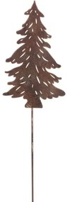 Kovová dekorácia Strom zápich, medená, 2 ks, 15 x 1 x 50 cm