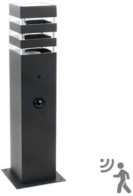 Vonkajšia lampa so senzorom TEKSAS 1xE27/12W/230V IP44 44 cm antracit