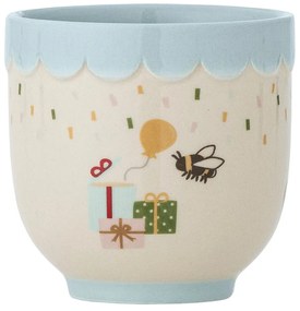Modrý/krémový detský hrnček z kameniny 150 ml Celebrate – Bloomingville Mini