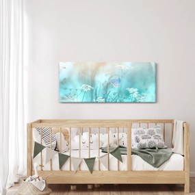 Obraz - Motýlik v modrom (120x50 cm)