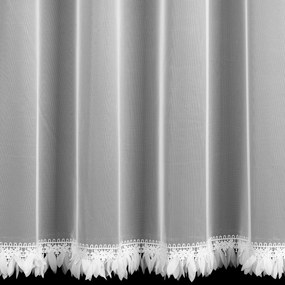 ZÁCLONA NA KRÚŽKOCH SYLVI 300X150 CM BIELA