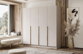 ŠATNÍKOVÁ SKRIŇA BLANCA KAŠMÍR 4D ZLATÉ ÚCHYTKY