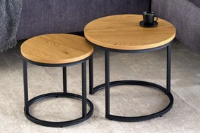 Príručný stolík Elegance set 2 ks 45cm divoký dub