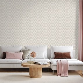 Samolepiaca tapeta svetlé béžové geometrické vzory