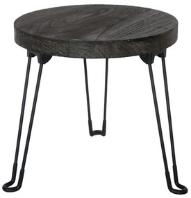 Odkladací stolík Paulownia sivé drevo, pr. 35 cm