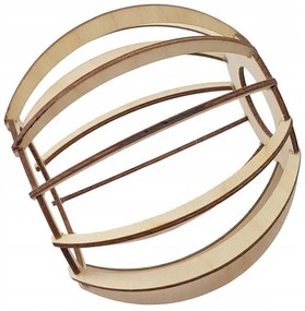 BERGE Závesné stropné svietidlo LED drevený trám 2xE27 Wooden Ball Luster