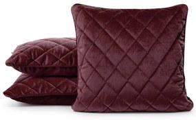 Dekorstudio Dekoračná obliečka na vankúš VELVET27 v bordovej farbe