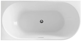 Aqualine Aqualine, TIBERA L rohová stojaca vaňa 140x70cm, biela, E1066