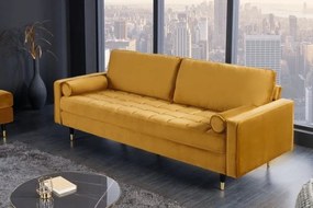 Pohovka Cozy Velvet horčicovo žltý zamat