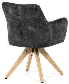 Autronic BONTEC Jedálenská stolička, čierna, zamatová látka, HC-D7188 BK4 Farba: Čierna