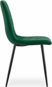 Set 4 kresiel TURIN - tmavozelený zamat