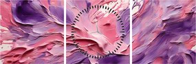 Obraz - Romantická abstrakcia (s hodinami) (90x30 cm)