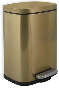 Nášľapný oceľový odpadkový kôš v matne zlatej farbe 5 l Akira – Spirella
