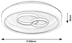 Rabalux - LED stropné svietidlo LED/40W/230V guľaté