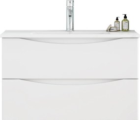 Závesná skrinka pod umývadlo Houseland Nirela 80 cm biela