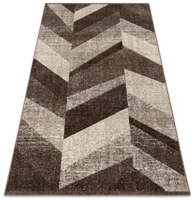 Koberec FEEL 5673/15044 HERRINGBONE hnedý / béžový / krémový / sivý