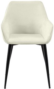 Jedálenská stolička Luena látka - krémová