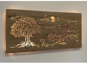 Li-Go 5307/DUB2 - LED stmievateľná nástenná dekorácia LED/24W/230V 120x60 cm dub