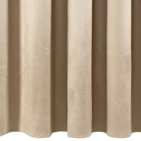 ZATEMŇOVACÍ ZÁVES NA KRÚŽKOCH AURA 140X250 CM TMAVOBÉŽOVÁ