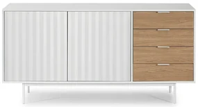 Teulat Sierra drevená komoda so zásuvkami - Biela - 108 cm