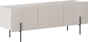TV skrinka Malmi 150 cm - kašmír / crema bianca / čierne nožičky