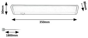 Rabalux 78057 podlinkové výklopné LED svietidlo Easylight 2, 35 cm, biela