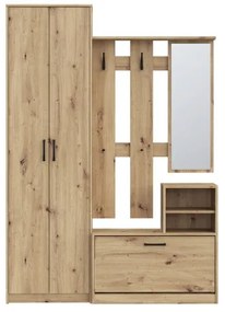 Predsieňová stena so zrkadlom KAVI dub artisan
