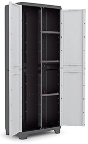 Plastová skriňa delená LINEAR, 3 police, 173x68x39 cm