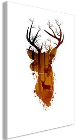 Artgeist Obraz - Deer in the Morning (1 Part) Vertical Veľkosť: 80x120, Verzia: Na talianskom plátne