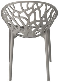 Dekorstudio Plastová dizajnová stolička ALBERO sivá