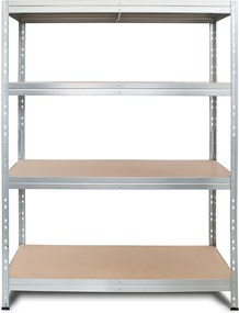 Kovové regály RIVET PRO 180x120x45 DTD drevotrieska 4 úrovne pozinkovaná
