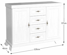 Skriňa KORA KK4, borovica Andersen