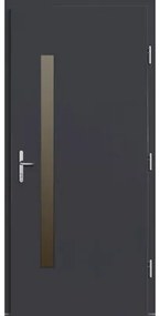 Vchodové dvere Maia drevené 110x210 cm P antracit