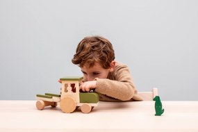 Trixie Drevený traktor s valníkom