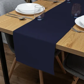 Biante Dekoračný behúň na stôl Rongo RG-055 Temne modrý 35x140 cm
