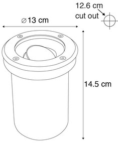 Sada 6 inteligentných vonkajších bodových svetiel nastaviteľných vrátane Wifi GU10 - Delux