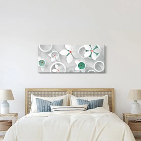 Obraz kvetinové abstrakcie (120x50 cm)