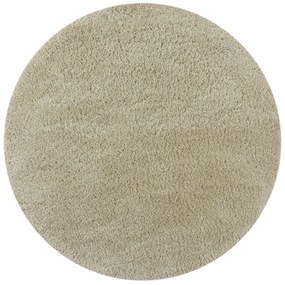 Kusový koberec Shaggy Teddy Natural kruh, 133x133 (priemer) kruh, béžová, detská izba, Flair Rugs