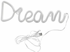 LED Neónová nástenná dekorácia DREAM LED/3W/3xAA USB modrá