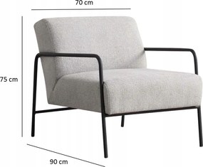 Křeslo Eti šedé/černé